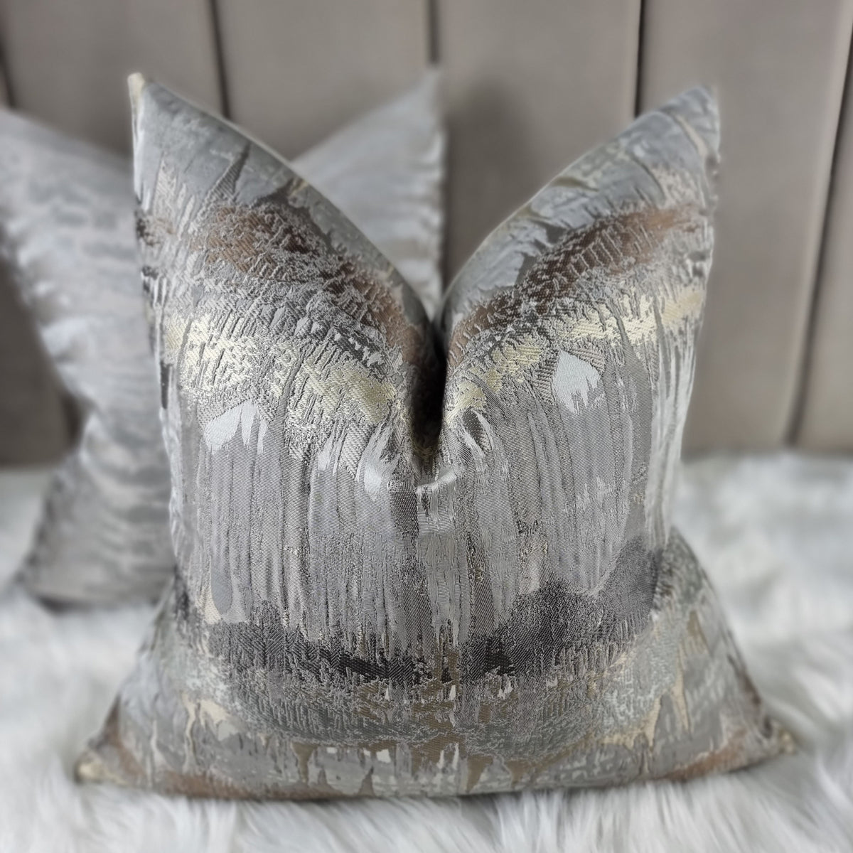 Grey and silver pillows best sale