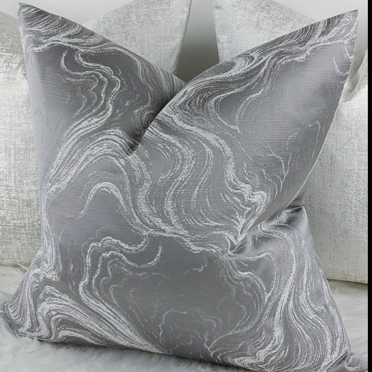 Grey shop marble cushions