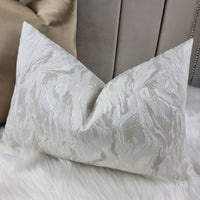 Lusso Marble Ivory Linen Cushion Cover Textured