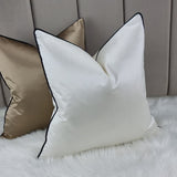 Majestic Pearl Bespoke Piped Cushion covers