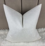 LUXURY TOPAZ WHITE Textured White  Cushion Cover