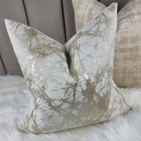 Lava Cream & Gold Handmade Cushion Cover