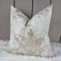 Lava Cream & Gold Handmade Cushion Cover