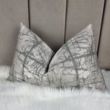 John Lewis Kyla Fabric cushion cover Silver/Grey Abstract Tile Design. 12"x18"