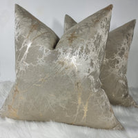 Lava Stone Metallic Gold Handmade Cushion Cover
