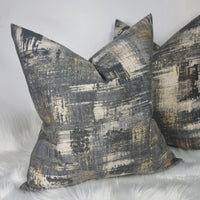Tessalati Charcoal / Gold Handmade Cushion Cover