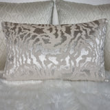 Harlequin Seduire Glamorous Animal Velvet Design Handmade Cushion Cover Pearl Oyster