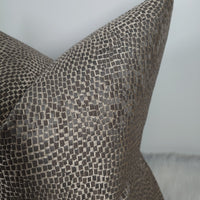 Luxury Art Mosaic Cushion Cover Bronze