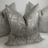 John Lewis Kyla Fabric cushion cover Silver/Grey Abstract Tile Design.