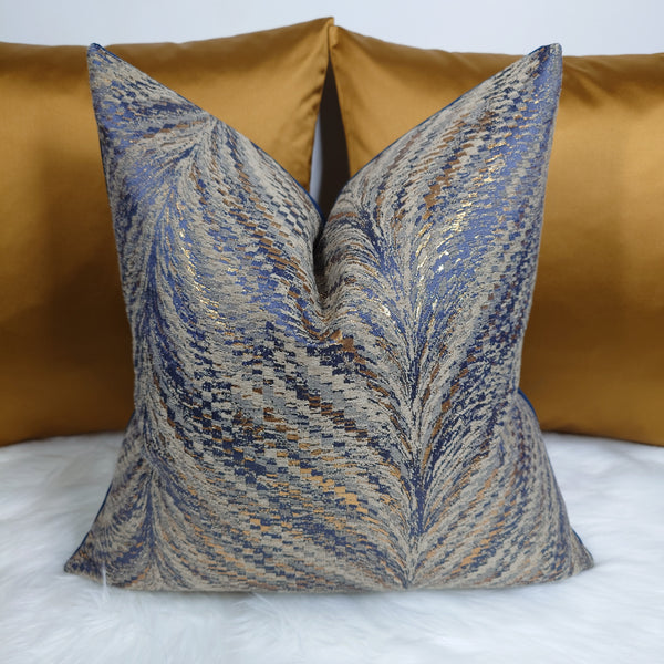 Luxor Amethyst Blue Handmade Cushion Cover