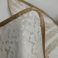 Astar Ivory Cushion cover, Piped in Bronze Gold.