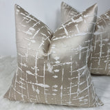 Lustrous in Champagne Gold/Beige Cushion Cover