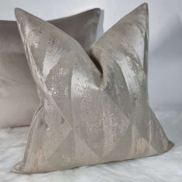 Mystique Stone Metallic Gold Handmade Cushion Cover