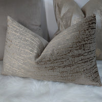 Adona Velvet Cushion Cover in Bronze Stone Rectangular