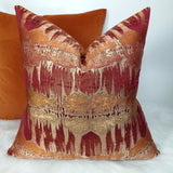INCA  Burnt Red/Orange Cushion Cover Aztec design