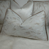 PIPED Lusso Marble Luxury Cushion Cover Textured piped in Antique Gold