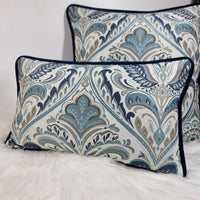12"x20" Iliv Hidcote Piped in Prussian Handmade Cushion Cover
