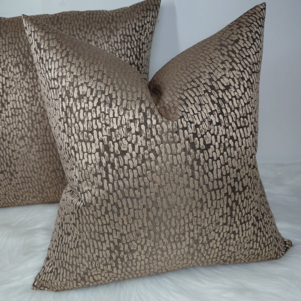 Antelope Mocha / Bronze Luxury Cushion Cover Textured