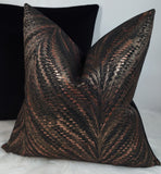 Luxor Bronze Black Handmade Cushion Cover