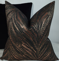 Luxor Bronze Black Handmade Cushion Cover