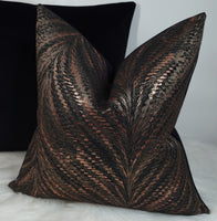 Luxor Bronze Black Handmade Cushion Cover