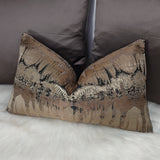 INCA Black Bronze Cushion Cover Aztec design