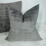 Azurite Velvet in Grey Fabric Cushion Cover