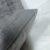 Azurite Velvet in Grey Fabric Cushion Cover