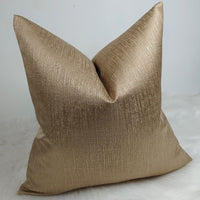 Luxury Textured Sienna Gold Cushion cover, Elegant home decor