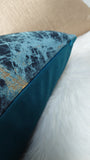 Lava Teal & Gold Handmade Cushion Cover