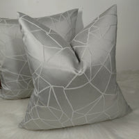 Zodiac Gorgeous Textured Cushion Cover Luxurious Satin Silver