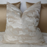 Heavenly Cloud Cushion Cover in Gold Abstract