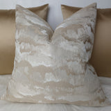 Heavenly Cloud Cushion Cover in Gold Abstract