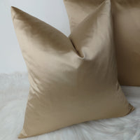 Luxury Elegance Sandy Gold Satin Cushion cover Fabric, Elegant home decor