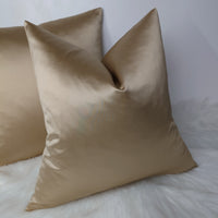 Luxury Elegance Sandy Gold Satin Cushion cover Fabric, Elegant home decor