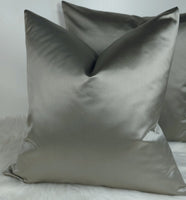 Luxury Elegance Graphite / Grey Satin Cushion cover Fabric, Elegant home decor