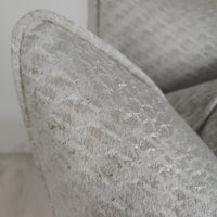 Self Piped Lumina Silver / Putty Textured Cushion Cover