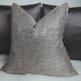 Piped Luxury Art Mosaic Bronze Cushion Cover Brown and GoldDOUBLE SIDED GLAMOROUS BOUTIQUE STYLE