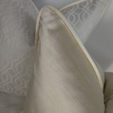 Self Piped Cream / Vanilla colourway Cushion Cover Fabric Handmade Luxury Decor