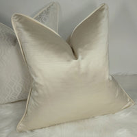 Self Piped Cream / Vanilla colourway Cushion Cover Fabric Handmade Luxury Decor