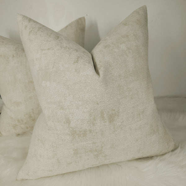 John Lewis Design Project Textured Chenille Natural Beige Decorative Cushion Cover Double Sided