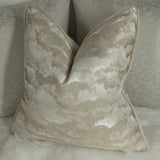 PIPED Heavenly Cloud Gold/ Beige /Nude Luxury Cushion Cover Gorgeous fabric