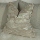 PIPED Heavenly Cloud Gold/ Beige /Nude Luxury Cushion Cover Gorgeous fabric