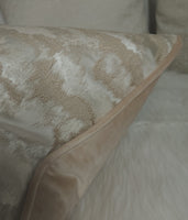 PIPED Heavenly Cloud Gold/ Beige /Nude Luxury Cushion Cover Gorgeous fabric