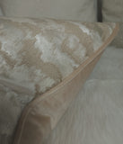 PIPED Heavenly Cloud Gold/ Beige /Nude Luxury Cushion Cover Gorgeous fabric