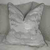 PIPED Heavenly Cloud Silver Luxury Cushion Cover Gorgeous fabric