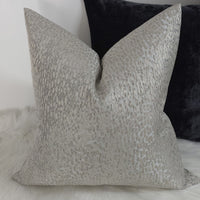 ANTELOPE PARCHMENT / TAUPE DOUBLE SIDED GLAMOROUS BOUTIQUE STYLE CUSHION COVER