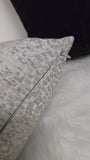 ANTELOPE PARCHMENT / TAUPE DOUBLE SIDED GLAMOROUS BOUTIQUE STYLE CUSHION COVER