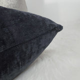 Mimosa Velvet in Charcoal Black Cushion Cover