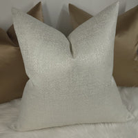 Glimmer Luxury Ivory Silver Specks Handmade Cushion Cover